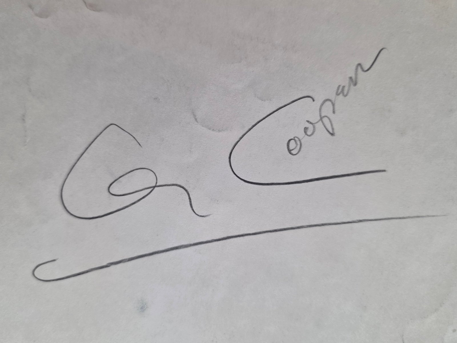 Gary Cooper — The Real Glory Autograph